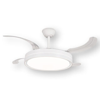 VENTILADOR + LAMPARA LED 42W (ECO10120D / BLANCO) + CONTROL REMOTO / 3 TONOS DE LUZ