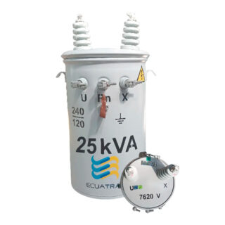 TRANSFORMADOR EN ACEITE CLASE E MONOFÁSICO PARA POSTE 25KVA 7620-208 V