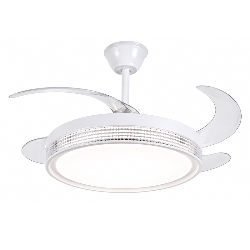 VENTILADOR / LUMINARIA SECRET FAN / 75W BLANCO / 3 TONOS DE LUZ INCLUYE CONTROL REMOTO