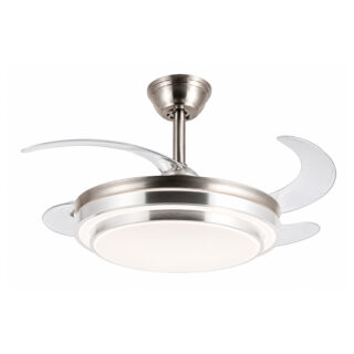 VENTILADOR / LUMINARIA SECRET FAN / 75W SATIN / 3 TONOS DE LUZ INCLUYE CONTROL REMOTO