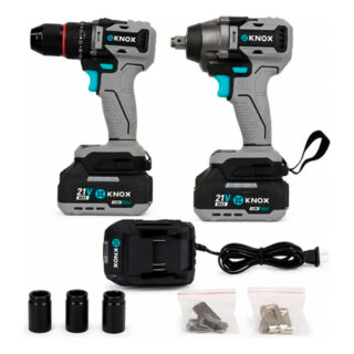 KIT BRUSHLESS: TALADRO PERCUTOR INALÁMBRICO 1/2"-13 MM 21V KNOX