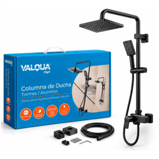 DUCHA DE COLUMNA TORMES / ALUMINIO (NEGRO)